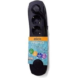 مشترك كهرباء 5 عين اسود  elios ( Elios 10Port Power Strip 3500W 3m)